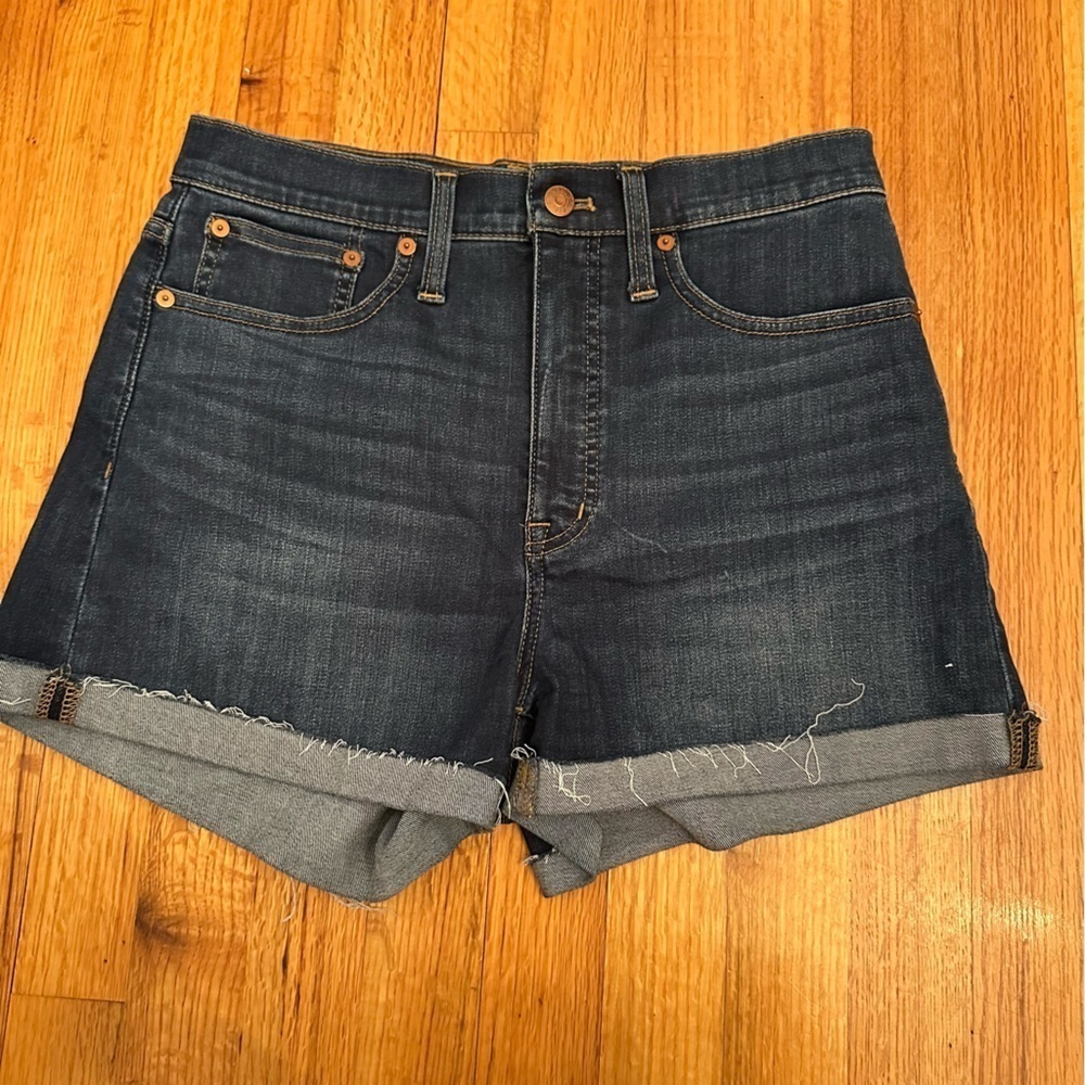 Madewell High-Rise Denim Jean Cuffs Shorts Size 28 (z)